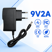 Adaptateur secteur AC/DC 9V 2A 18W conforme RoHS, chargeur mural personnalisé pour bandes LED et lampes de table (vente en gros)