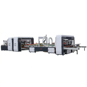 Máquina Plegadora y Encoladora de Cajas de Cartón Corrugado de Alta Velocidad, Máquina Automática para Plegar, Encolar y Coser Cartones - Product Image 1