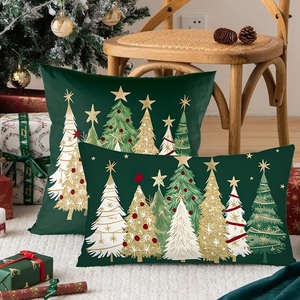 <strong>Christmas</strong> Snowman Print Peach Skin Pillowcase and Car <strong>Cushion</strong> <strong>Cover</strong> <strong>Christmas</strong> Theme Square Shape <strong>Christmas</strong> Tree Pillow <strong>Covers</strong> - Product Image 5