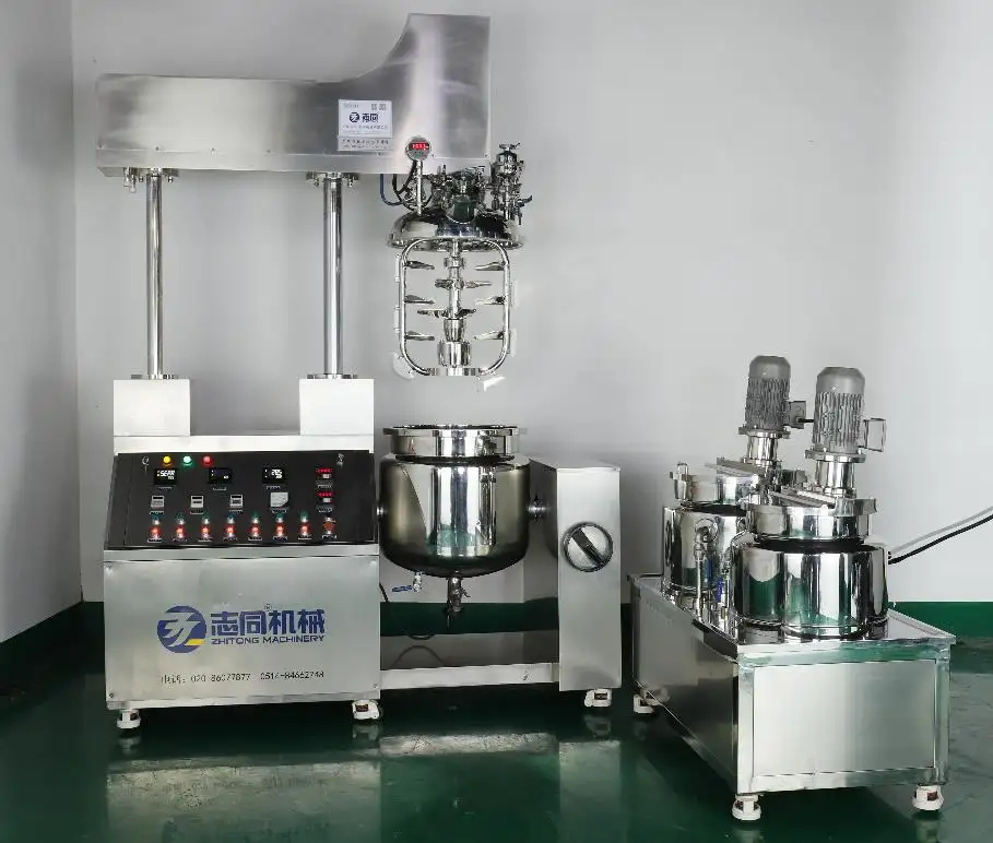 ZT-10L Hot Seller and Good Price Hydraulic Lifting Cream Lotion Mixer Vacuum Emulsifying Mixer Machine Blender