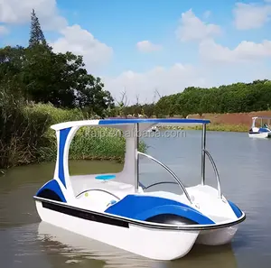 Pedal listrik Dual-power serat kaca, ponton memancing perahu pemandangan air berkemah kayak transparan perangkat memancing