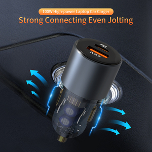 Chargeur de voiture USB C <span class=keywords><strong>en</strong></span> métal, adaptateur d'alimentation de voiture USB-C et USB-A 100W PD/QC rapide pour iPhone, <span class=keywords><strong>iPad</strong></span>, Galaxy S25 - Product Image 5