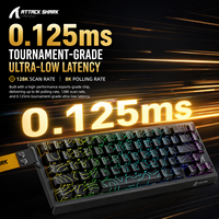 Clavier mécanique Attack Shark X68HE RGB rétroéclairé pour gaming, 66 touches, déclenchement rapide, interrupteurs magnétiques à faible latence, Snap Tap, effet Hall