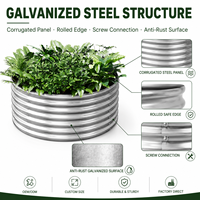 SEEYES Bac à légumes surélevé rond en acier galvanisé, jardinière métallique, taille personnalisée, OEM ODM, vente en gros d'usine