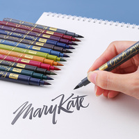 Touchfive — ensemble de 12 stylos marqueurs souples couleurs, style rétro, feutres, marqueurs de couleur, Art, dessin, bricolage, feutres