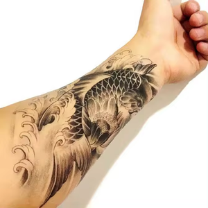 All'ingrosso figure animali egittiche a prova di acqua Non tossiche a braccio pieno falso adesivo del tatuaggio nero temporaneo adesivo del tatuaggio - Product Image 3
