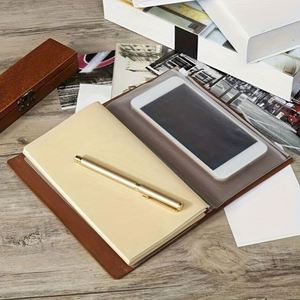 Cuaderno de Diario Vintage Hecho a Mano con Impresión Digital A6 - Personalizable con Mensajes Sentidos para Mi Hija/Hijo, Regalo en Cuero Marrón Resistente - Product Image 3