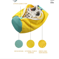 Nouveau sac à chaussures en tissu chenille épais et réutilisable pour machine à laver et sèche-linge
