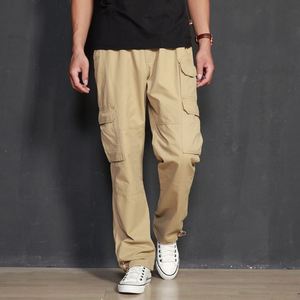 Vente directe d'usine de pantalons cargo multi-poches pour hommes, pantalons en coton pour hommes, pantalons amples de <span class=keywords><strong>grande</strong></span> <span class=keywords><strong>taille</strong></span>, pantalons décontractés - Product Image 3