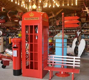 Cabina Telefónica Retro 2026 al por Mayor, Decoración Artesanal para Bodas y Bares, Cabina Telefónica Rosa, Cabina Telefónica Rosa y Blanca, Estilo <span class=keywords><strong>Londres</strong></span> - Product Image 6