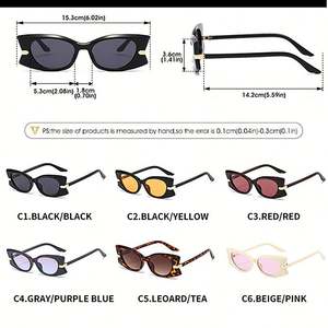 Gafas de Sol de Moda Retro 2025 con Logotipo Personalizado, Gafas de Sol de Aleación con Forma de Ojo de Gato y Protección UV400 para Mujer - Product Image 6