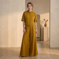 Chemise à col à manches courtes à imprimé floral vintage, 100% soie de mûrier Xiangyunsha, teinture naturelle, vêtement traditionnel fait main, t-shirt
