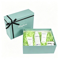 Boîte cadeau rigide vert menthe personnalisée avec logo, emballage de luxe avec couvercle et base, carton de gros pour soins de la peau, cosmétiques, mariage, anniversaire, marque