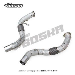 ท่อลงด้านล่างแบบมีฉนวนกันความร้อนติดตั้งเพิ่มสำหรับ BMW M550/M550i G30/N63 4.4TT ปี2017–2022ท่อลงประสิทธิภาพสูงจาก Boska Sport - Product Image 5