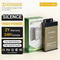 DESEE 12V 60-700W Alimentation LED étanche à découpage 220V AC vers DC 12V pour panneaux publicitaires et enseignes néon LED