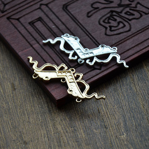 Palace Lantern Pattern Hairpin 16*48MM Gold Silver Plated Copper Antique Style Jewelry <b>Accessory</b> For <b>Wedding</b> DIY Crown - Product Image 3