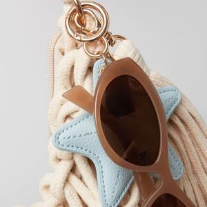 Fashion Lovely PU Leather Fruit Shaped Glasses Clip Holder <b>Cute</b> Bag Charm Keychain Portable <b>Sunglasses</b> Storage Travel Accessory - Product Image 2
