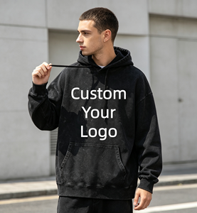 OEM Wholesale Men <b>Oversized</b> <b>Vintage</b> Acid Wash <b>Sweatshirt</b>, 360 380 400GSM Heavyweight Cotton Embossed Print Pullover <b>Sweatshirt</b> - Product Image 5