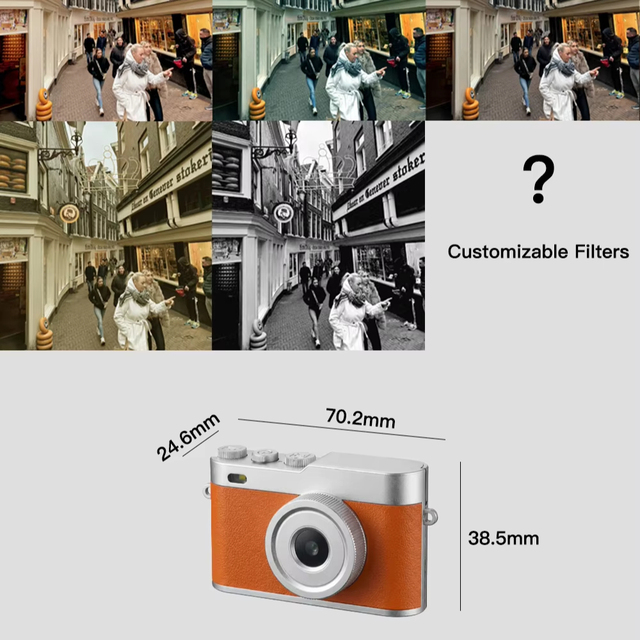 Mini Super Clear Reuse 8MP Screenless Digital Film Camera Portable 5 Filters Retro 4G Dslr Screenfree Digital Camera for Camping