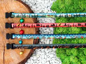 ป้าย ID ตามธรรมชาติแบบแยกออกไปมีกระดิ่งคอเสื้อแบบนุ่มคอเสื้อแมวกำหนดเองได้เด็กผู้หญิงเด็กผู้ชาย - Product Image 1