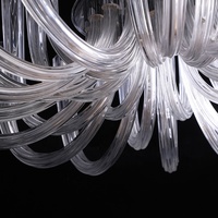 Luminaire suspendu LED en verre transparent, design moderne minimaliste et luxueux, pour salon, salle à manger, chambre à coucher, bureau à domicile