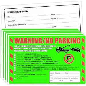 Calcomanías de advertencia de estacionamiento ilegal resistentes a la intemperie, adhesivo resistente a los rayos UV y difícil de quitar para el control de estacionamientos al aire libre - Product Image 1