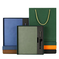Nouveauté Agenda en cuir PU souple pour cadeau Impression de logo personnalisé Carnet avec stylo Ensemble cadeau