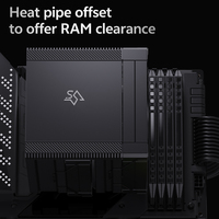Refroidisseur d'air à caloduc silencieux SNOWMAN, large compatibilité pour Intel LGA et AMD AM4, en aluminium et PC