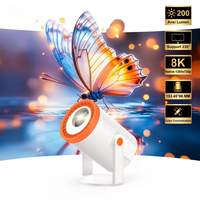Mini projecteur intelligent pas cher, Android 14, LED 4K, prise en charge de la projection jusqu'à 5 m, home cinéma portable, 200 lumens, 8 Go