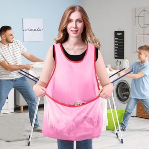 Clothes Drying Laundry <b>Apron</b> <b>Kitchen</b> Cloth <b>Apron</b> Sleeveless Waterproof Bib with Pockets Adults Portable Mother's Laundry <b>Apron</b> - Product Image 3