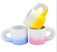 Mug créatif en céramique à grande poignée, résistant au lave-vaisselle, tasse à eau de café mignonne et de grande valeur, logo personnalisé disponible, cadeau idéal