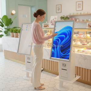 Kiosque de Check-in Intérieur <span class=keywords><strong>sur</strong></span> <span class=keywords><strong>Pied</strong></span> WUXIN 21,5 Pouces avec Lecteur de Code-barres, Scanner de Passeport et Intégration de Réservation Hôtelière par Carte Clé - Product Image 2