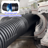 Ligne de production d'extrusion de tuyaux d'égout complets en HDPE recyclé DWC, à économie d'énergie, avec plan d'affaires