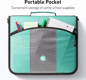 BSCI Factory Organizer <b>Folder</b> <b>Expanding</b> File Organizer With Zipper and Label for Letter A4 Files - Product Image 3