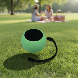 Mini haut-parleur Bluetooth portable avec batterie rechargeable Myrva Green, audio sans fil pleine gamme, corps en plastique, sortie 5W, 5-10 - Product Image 2