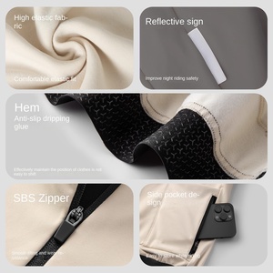 Vêtements de cyclisme respirants TOSUOD pour hommes et femmes, automne-<span class=keywords><strong>hiver</strong></span>, velours chaud, haut de vélo de route, veste de cyclisme coupe-vent - Product Image 5