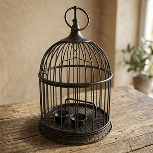 Jaula para Pájaros Vintage Hecha a Mano de Hierro Ecológico con Diseño de Animales - Product Image 2