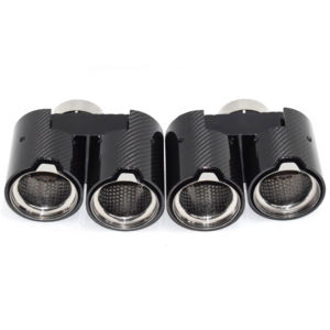 Para <span class=keywords><strong>BMW</strong></span> Serie 3/Serie 4 425i 430i G22 G23 G26 <span class=keywords><strong>2021</strong></span>+, Mejora del Tubo de Escape, Punta de Silenciador de Fibra de Carbono Plateada - Product Image 1