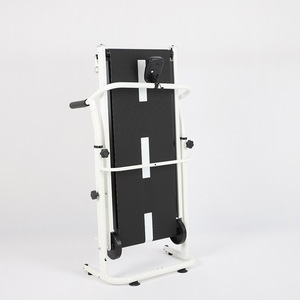 Mini cinta de correr plegable portátil de 180x33cm con banda de 12mm, máquina de fitness para interiores con absorción de impactos, de acero al carbono blanco - Product Image 1