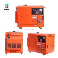 Mobiler Dreiphasen-Vierleiter-Dieselgenerator mit 8,5 kVA, 10 kW, 15 kW Nennleistung, Geräuscharm, Schallgedämmt, Wassergekühlt, mit Rädern