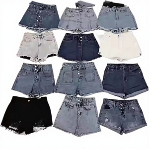 Shorts en jean Bermuda taille haute pour femme 100 % coton coupe droite ample extensible décontracté sexy respirant pour l'été - Product Image 2