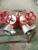 HARGA TERBAIK 2 cara pembagi air 45mm/65mm/80mm katup gerbang dengan kopling pemadam kebakaran pemisah air untuk pemadam kebakaran