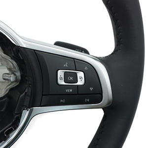 Volante Deportivo de Cuero R para Volkswagen <span class=keywords><strong>Polo</strong></span> Golf 6 Golf 7 <span class=keywords><strong>GTI</strong></span> GTD GTE GLI Passat TRoc Arteon CC Tiguan Atlas <span class=keywords><strong>DSG</strong></span> - Product Image 3