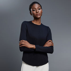 <span class=keywords><strong>IPRETTY</strong></span> Top holgado de manga larga con cuello vuelto para mujer Yoga en el gimnasio y Fitness Running Sportswear - Product Image 4