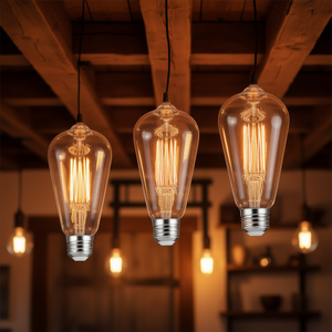 Bombillas LED Edison ST19 de 7W, 800 Lúmenes, 2700K, E26, Regulables, de Vidrio, para Iluminación Residencial - Product Image 2