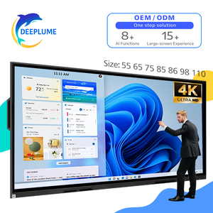 Deeplume PRO MAX สมาร์ทบอร์ดแบบโต้ตอบแผงอินเตอร์แอคทีฟแบบโต้ตอบสำหรับการเรียนการสอนในโรงเรียนสำนักงาน - Product Image 1