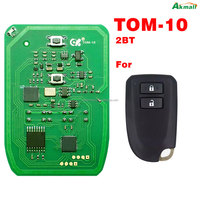 Carte de circuit de clé de véhicule intelligente universelle CK TOM Series TOM-O-10 0010 avec puce 8A et 2 boutons pour Yaris Vios