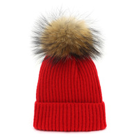 Bonnet tricoté personnalisé, faites votre propre bonnet d'hiver/bonnet avec pompon en fourrure/bonnet tricoté avec pompon