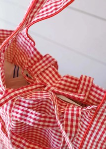 Women Crossbody Handbags Wholesale Ric Rac Beach Tote Bag Monogrammed Gingham Tote Bag - Product Image 2