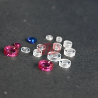 Micro roulement de bague synthétique de haute précision, artificiel, Excellent Micro saphir Transparent, cylindre rubis, roulement de bijoux